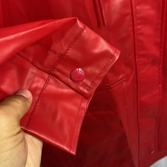 Levi's® Red Translucent Rain Jacket - Size Small - Picture 8 of 12